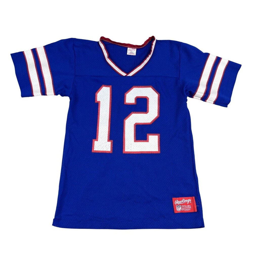 Vintage 90s Rawlings Buffalo Bills Jimmy Kelly Jersey Sz Small Made in USA‎